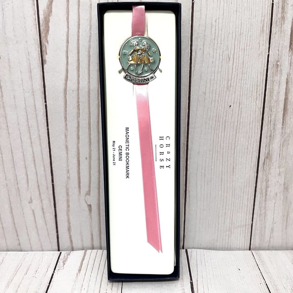 NIB Liz Claiborne Crazy Horse Gemini Magnetic Bookmark